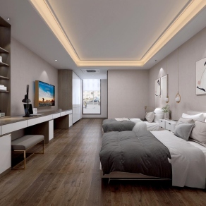 现代酒店客房3D模型下载